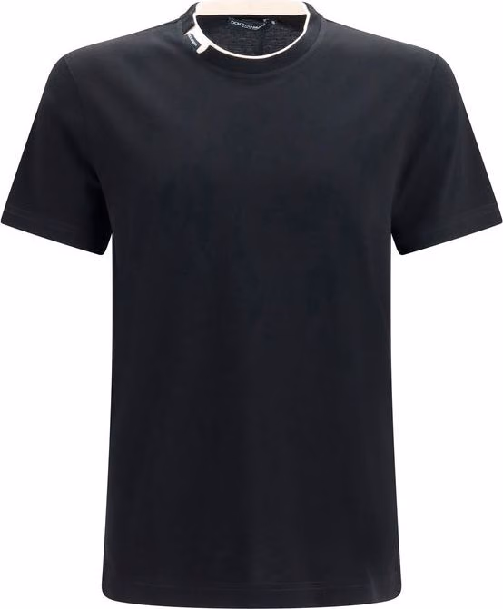 Dolce & Gabbana Black Cotton T-Shirt