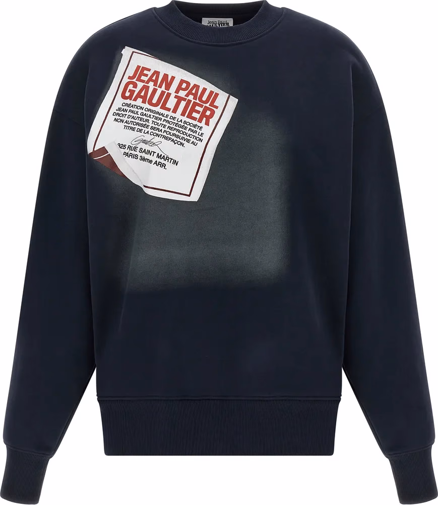 Jean Paul Gaultier Blue Cotton Sweatshirt