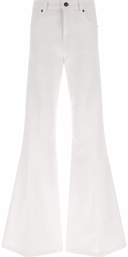 Twinset White Cotton Flared Jeans