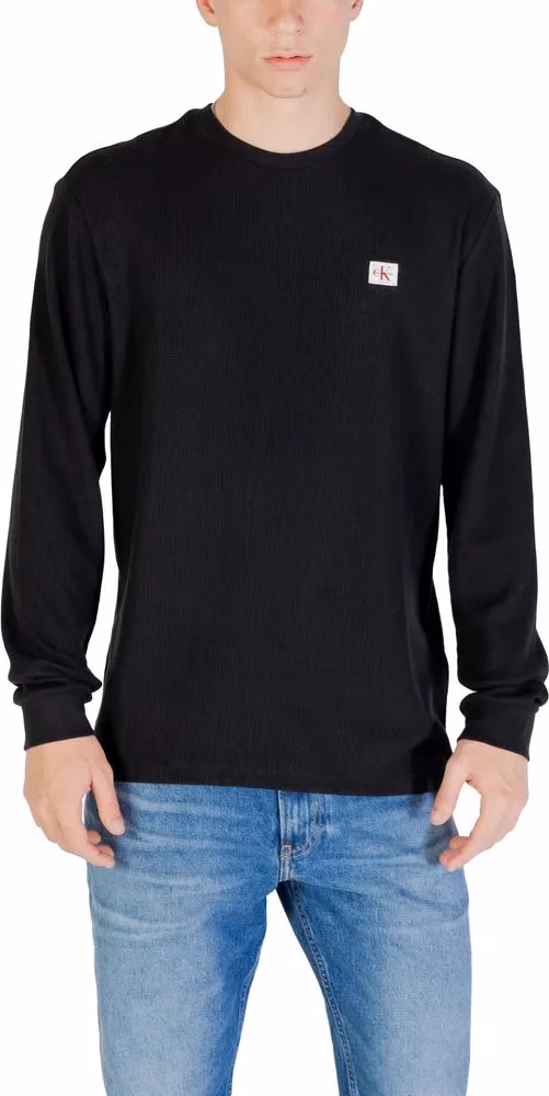 Calvin Klein Jeans Black Cotton Long Sleeve T-Shirt
