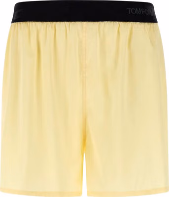 Bicolor Silk Bermuda Shorts