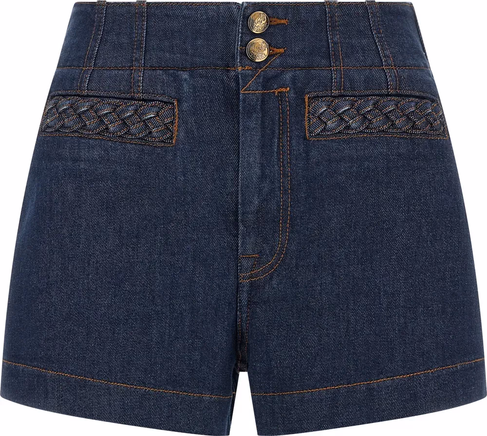 Zimmermann Blue Cotton Bermuda Shorts