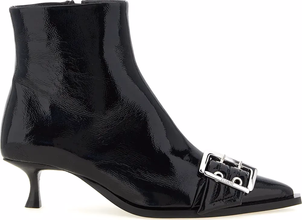 Ganni Black Polyethylene Ankle Boots
