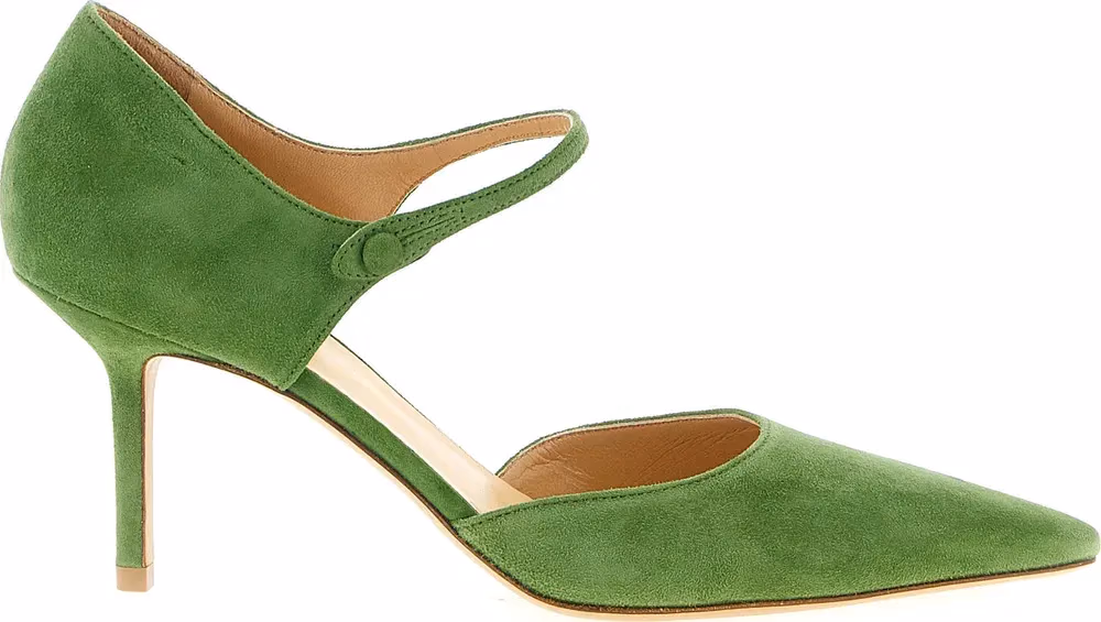 Francesco Russo Bicolor Goatskin Mid Heel Pumps