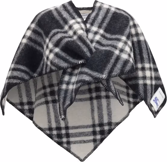 Burberry Gray Wool Oves Aries Scarf