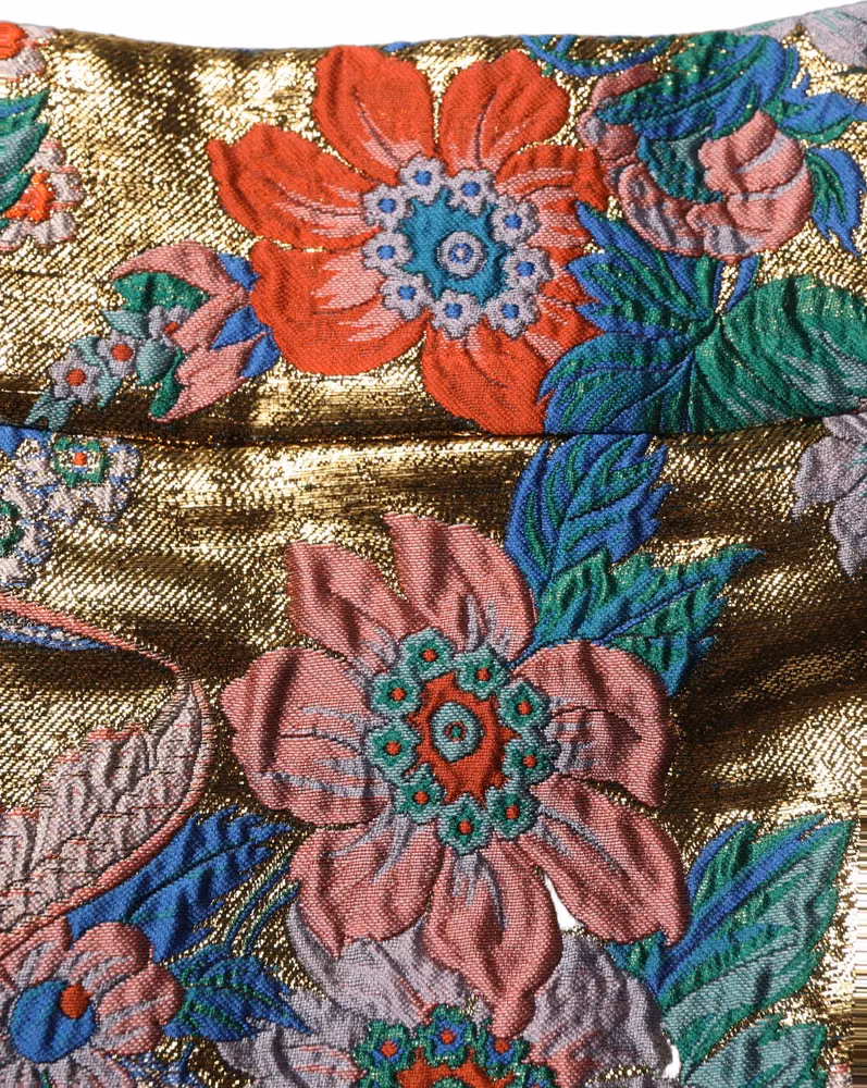 Dolce & Gabbana Multicolor Floral Jacquard MidWaist Mini Skirt