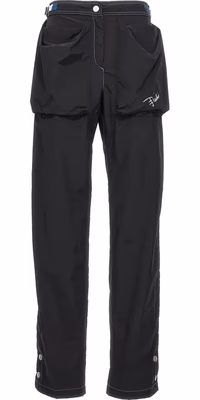 Black Polyamide Casual Pants