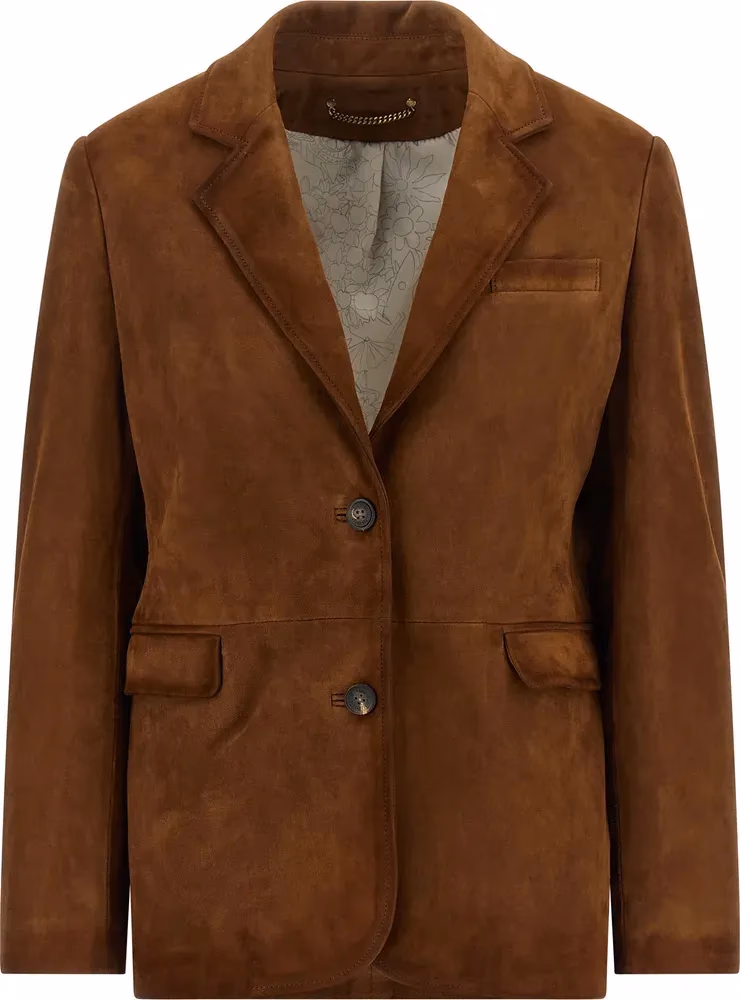 Golden Goose Brown Lamb Leather Leather Jacket