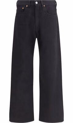 Black Cotton Relaxed Fit Jeans