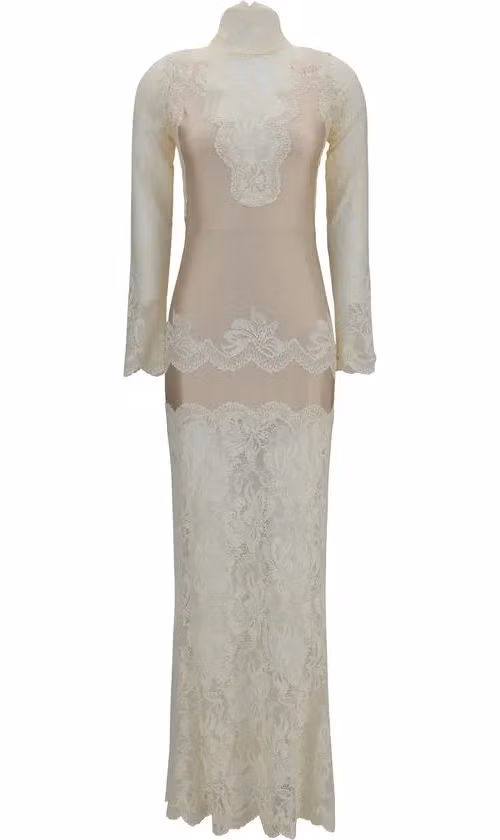 Rabanne Beige Polyamide Long Dress
