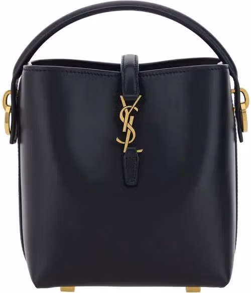 Saint Laurent Black Calf Leather Bos Taurus Shoulder Bag