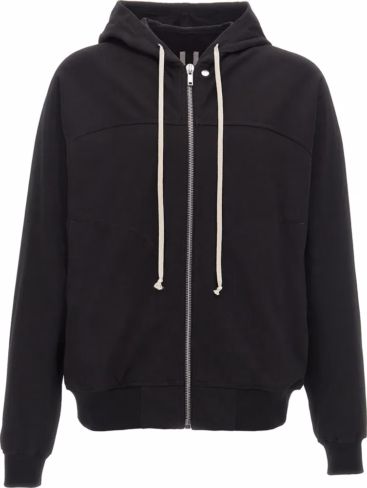 Rick Owens Black Cotton Hoodie