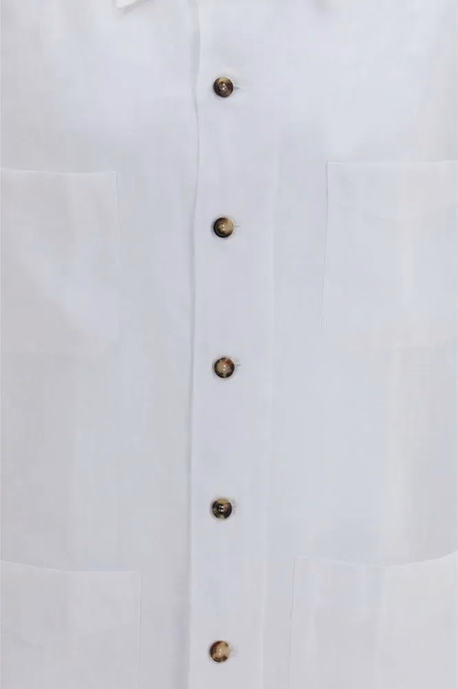 Brunello Cucinelli White Linen Shirt