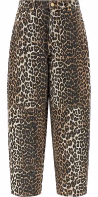 Brown Organic Cotton Cropped Jeans