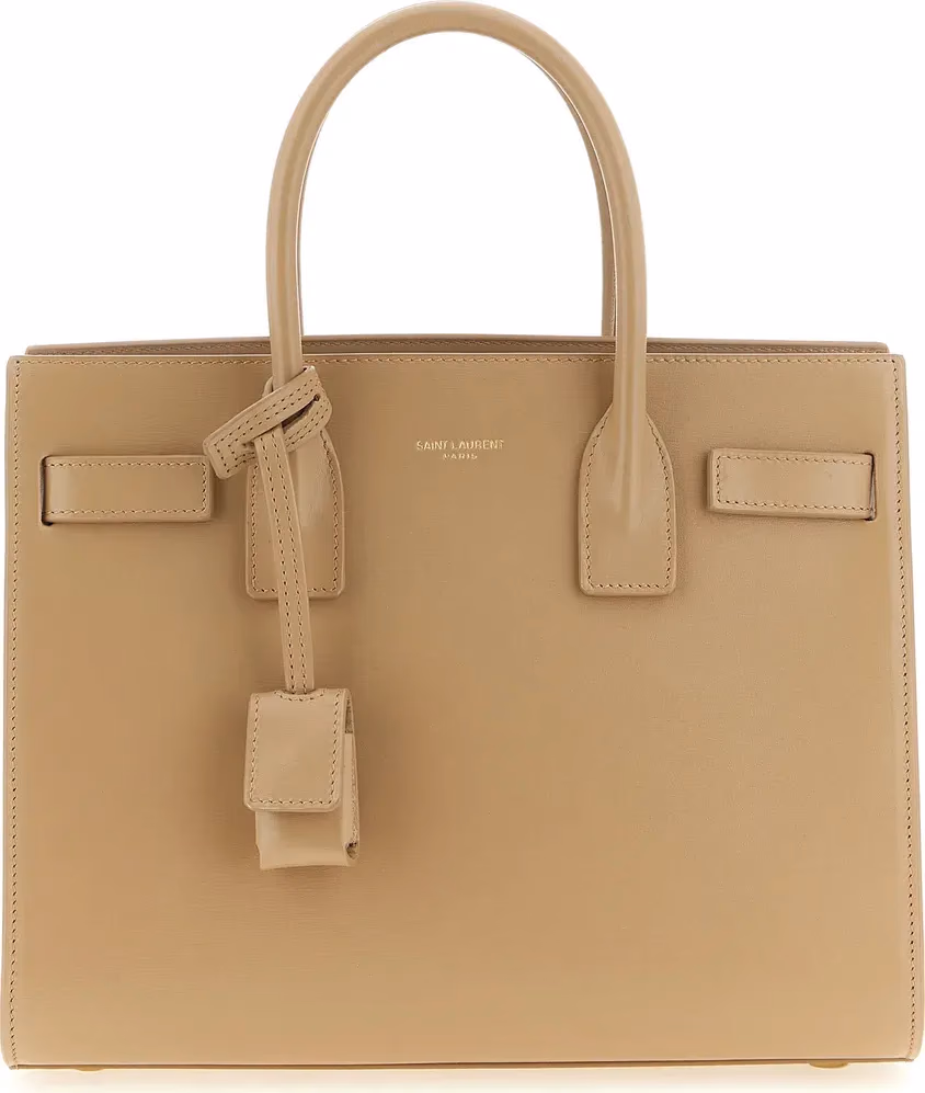 Saint Laurent Beige Calfskin Handbag
