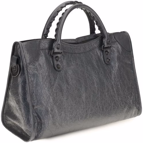 Balenciaga Gray Lamb Ovis Aries Aries Shoulder Bag