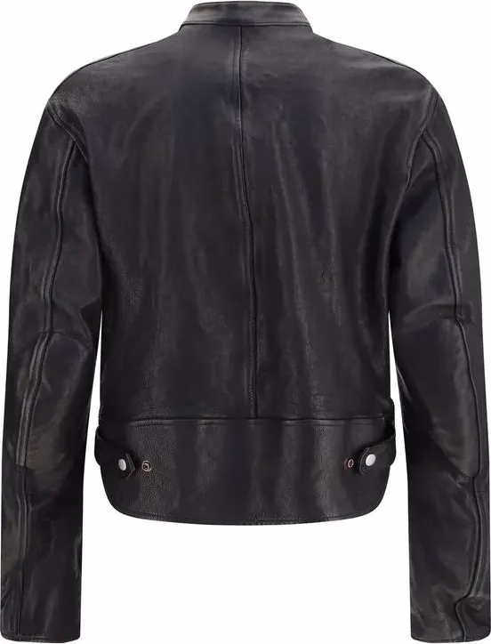 Gucci Black Buffalo Leather Bomber