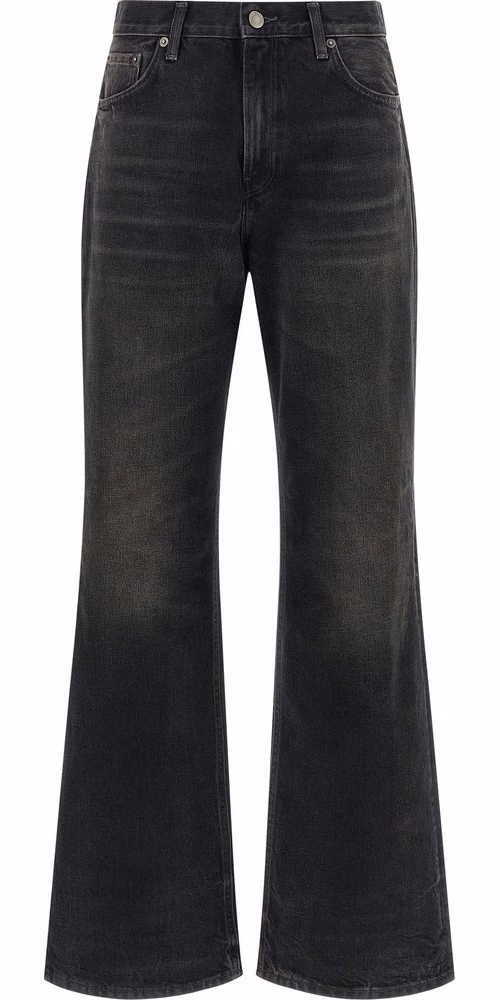 Haikure Black Cotton Flared Jeans