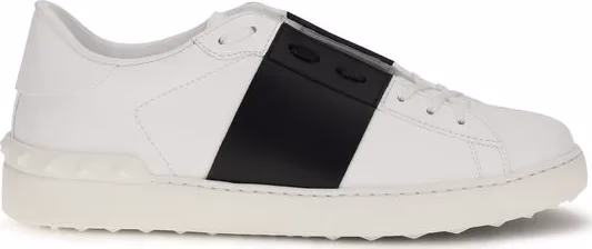 Valentino Garavani Blue Calf Leather Bos Taurus Low Top Sneakers
