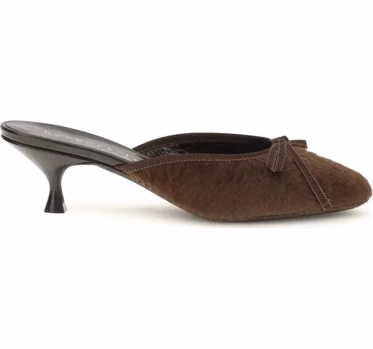 Herbert Levine Brown Calf Leather Bos Taurus Stiletto Heel Sandals