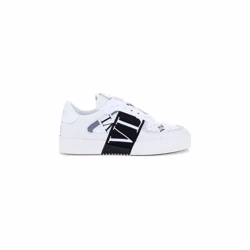Valentino Garavani White Calf Leather Bos Taurus Athletic Sneakers