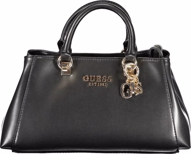 Guess Jeans Nero Poliuretano Women Handbag
