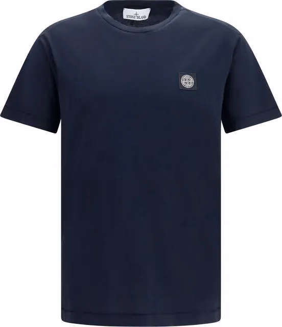 Stone Island Blue Cotton T-Shirt