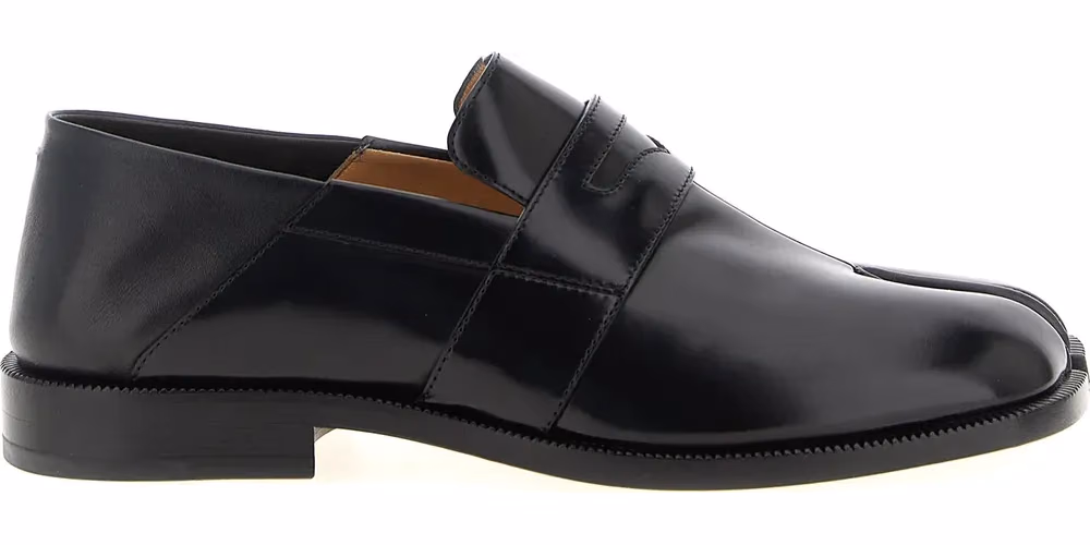 Maison Margiela Black Calfskin Slip-On Loafers
