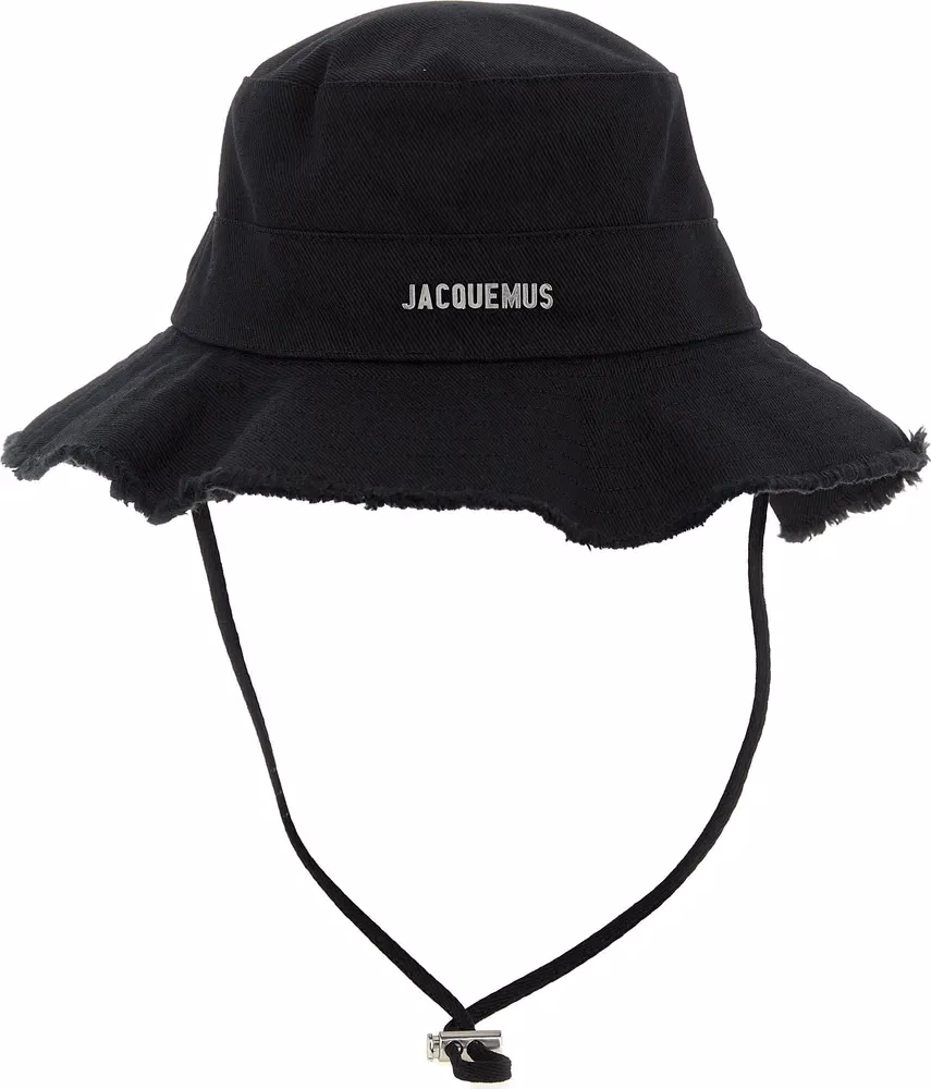 Jacquemus Black Cotton Bucket Hat