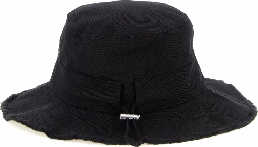 Jacquemus Black Cotton Bucket Hat