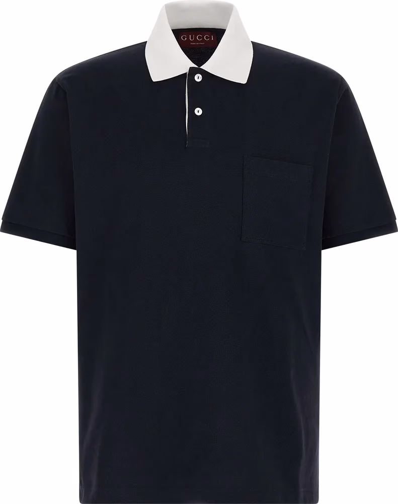Gucci Blue Cotton Polo Shirt