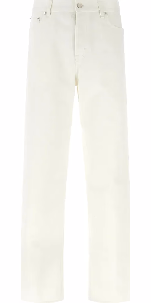 Gucci White Cotton Straight-Leg Jeans