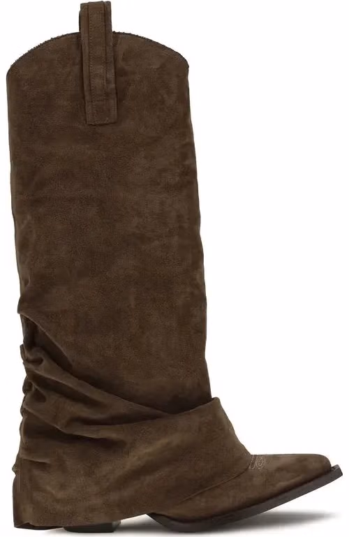 R13 Brown Calf Leather Bos Taurus Ankle Boots