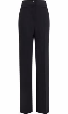 Black Wool Oves Aries Flared Pants