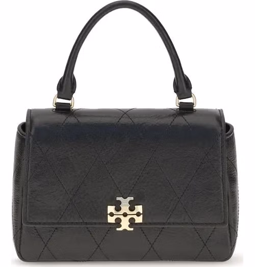 Tory Burch Black Calf Leather Bos Taurus Wallet
