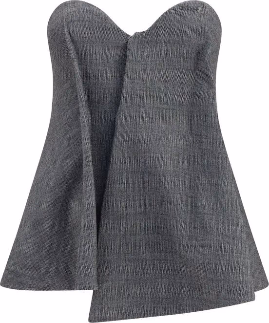 Magda Butrym Gray Wool Oves Aries Corset