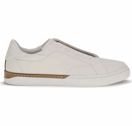 Fendi White Calf Leather Bos Taurus Low Top Sneakers