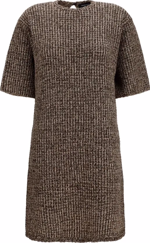 Fabiana Filippi Brown Wool Oves Aries Casual Dress