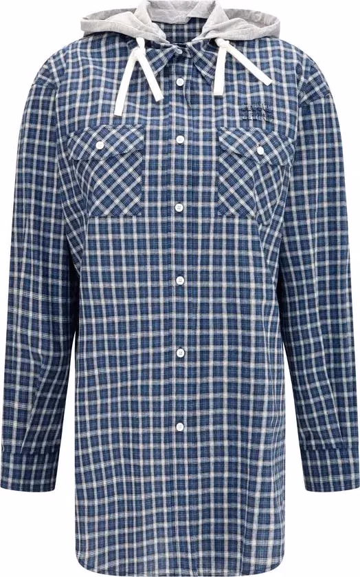 Miu Miu Blue Cotton Pattern Shirt