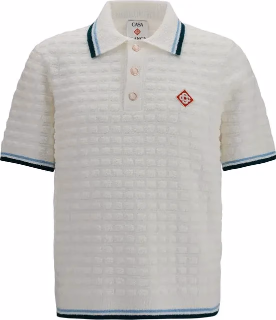 Casablanca White Cotton Polo Shirt