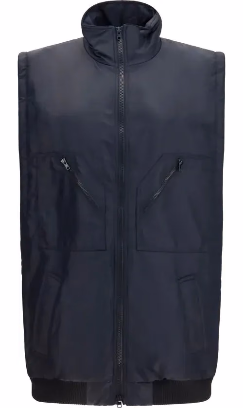 MM6 Black Polyamide Sleeveless Jacket