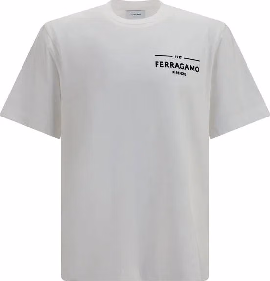 Ferragamo White Cotton T-Shirt