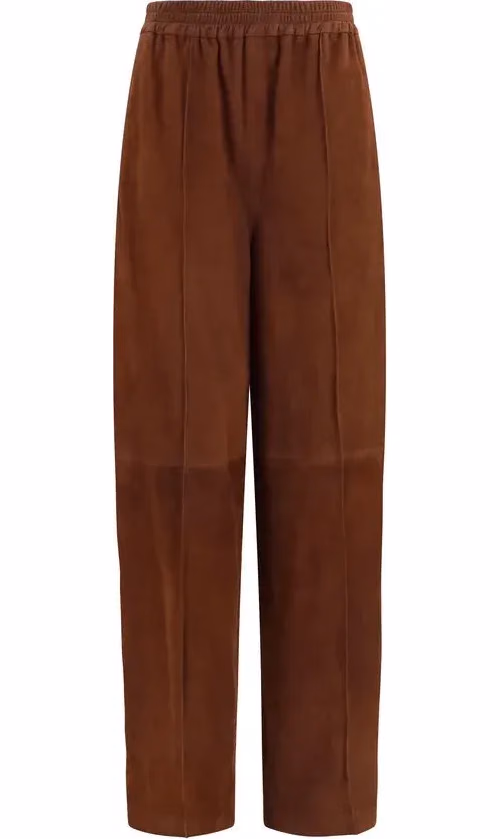 Fabiana Filippi Brown Leather Casual Pants