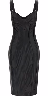 Black Viscose Midi Dress