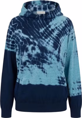 Blue Cotton Women Sweatshirt