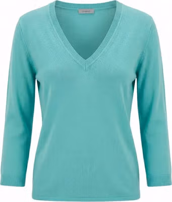 Blue Cotton Women Sweater