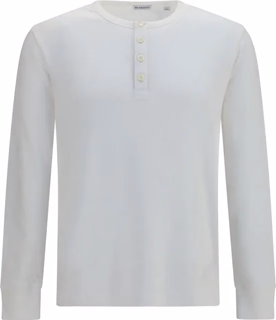 Burberry White Cotton Long Sleeve T-Shirt