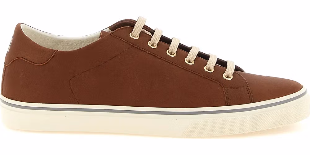 Brunello Cucinelli Brown Calfskin Low Top Sneakers