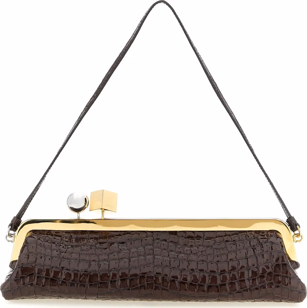 Jacquemus Brown Goatskin Clutch Bag