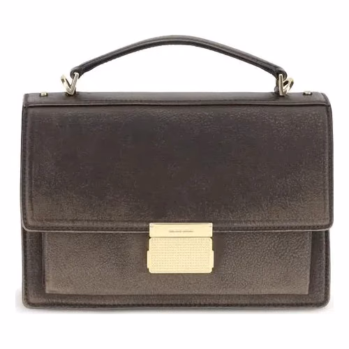 Golden Goose Brown Calf Leather Bos Taurus Handbag